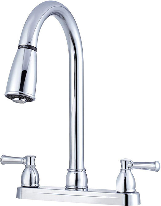 Dura Faucet Dual-Lever Pull-Down Kitchen Sink Faucet, Chrome