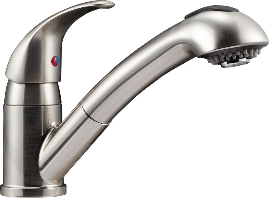 Photos - Tap Dura Faucet Designer Pull-Out RV Kitchen Faucet, Brushed Satin Nickel dfnm