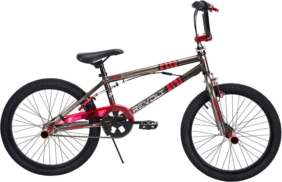 Photos - Bike Huffy 20" Revolt BMX , Smoked Chrome in Red 23549 