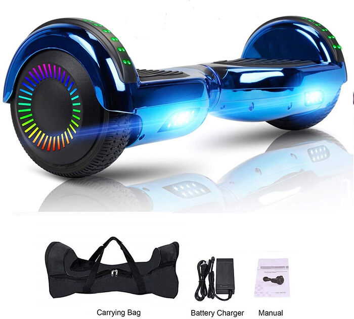 Glare Wheel GlareWheel M3 Chrome Hoverboard in Blue