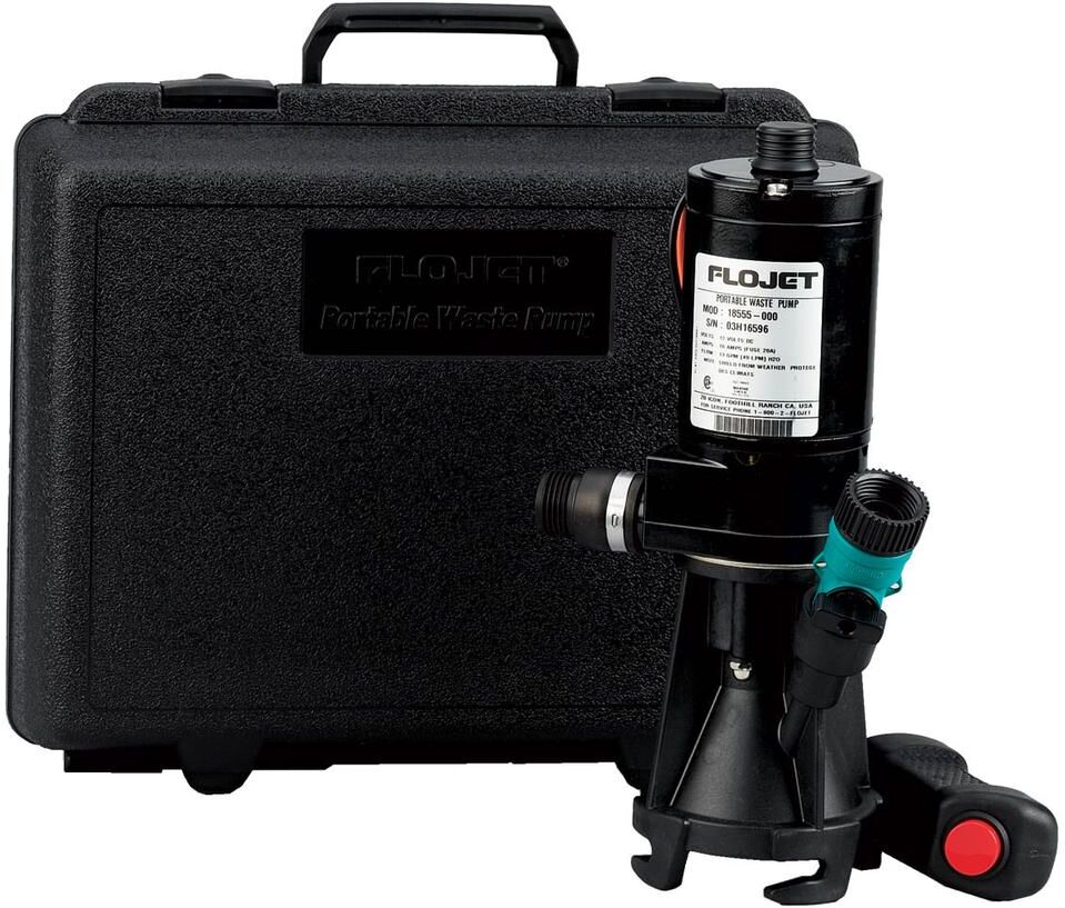 Flojet Portable RV Waste Macerator Pump Kit in Black