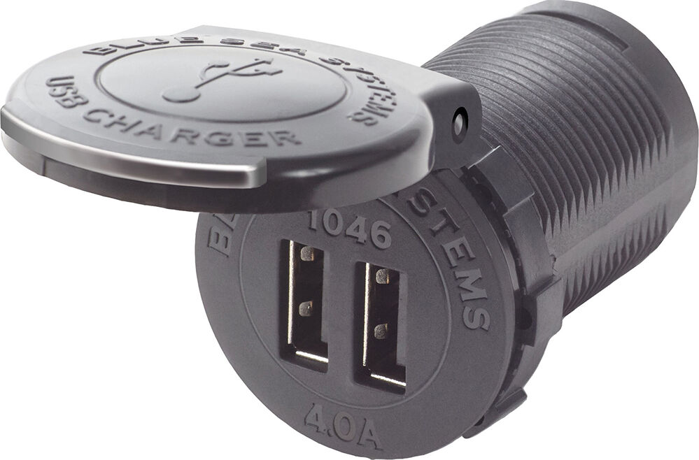 Blue Sea Systems 1046 48V Dual USB Charger Socket Mount