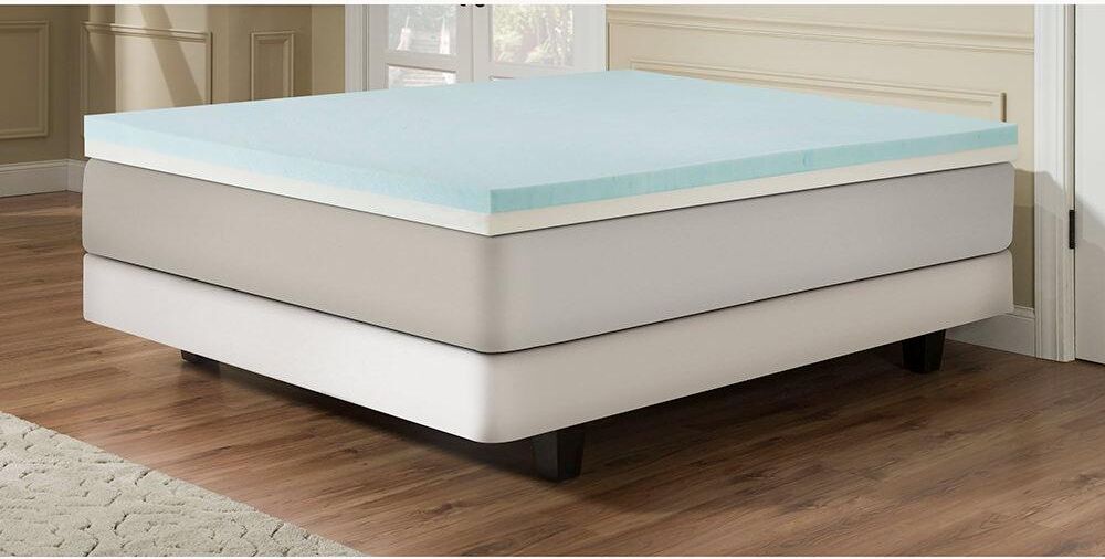 Independent Furniture Supply 4" Gel Memory Foam Combo Mattress Topper in Blue Made in USA