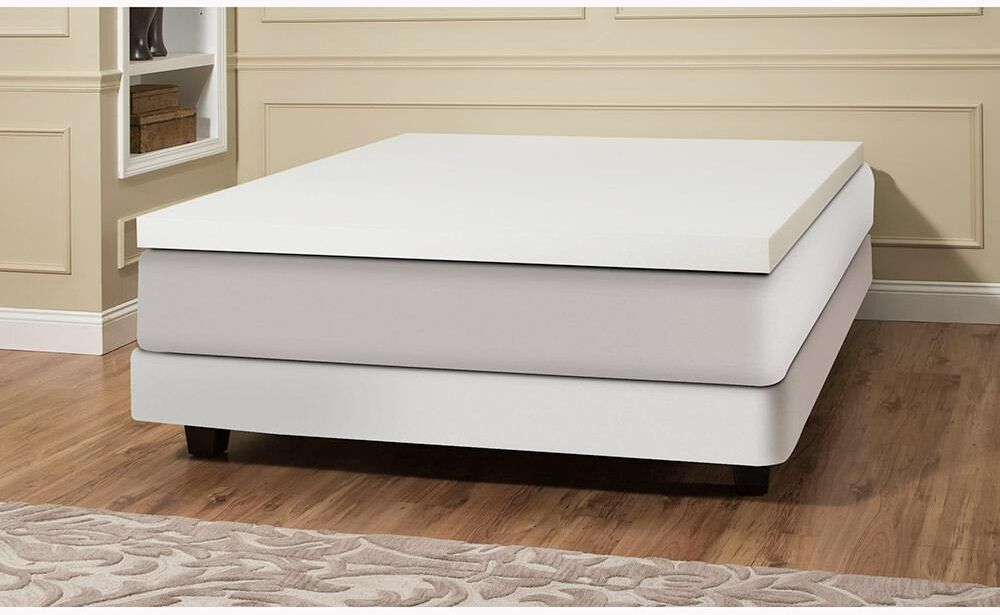 Independent Furniture Supply 4" Memory Foam Combo Mattress Topper in White Made in USA