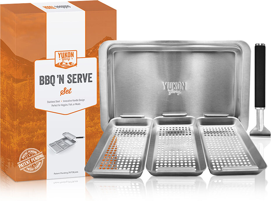 Yukon Glory BBQ 'N Serve BBQ Basket Set