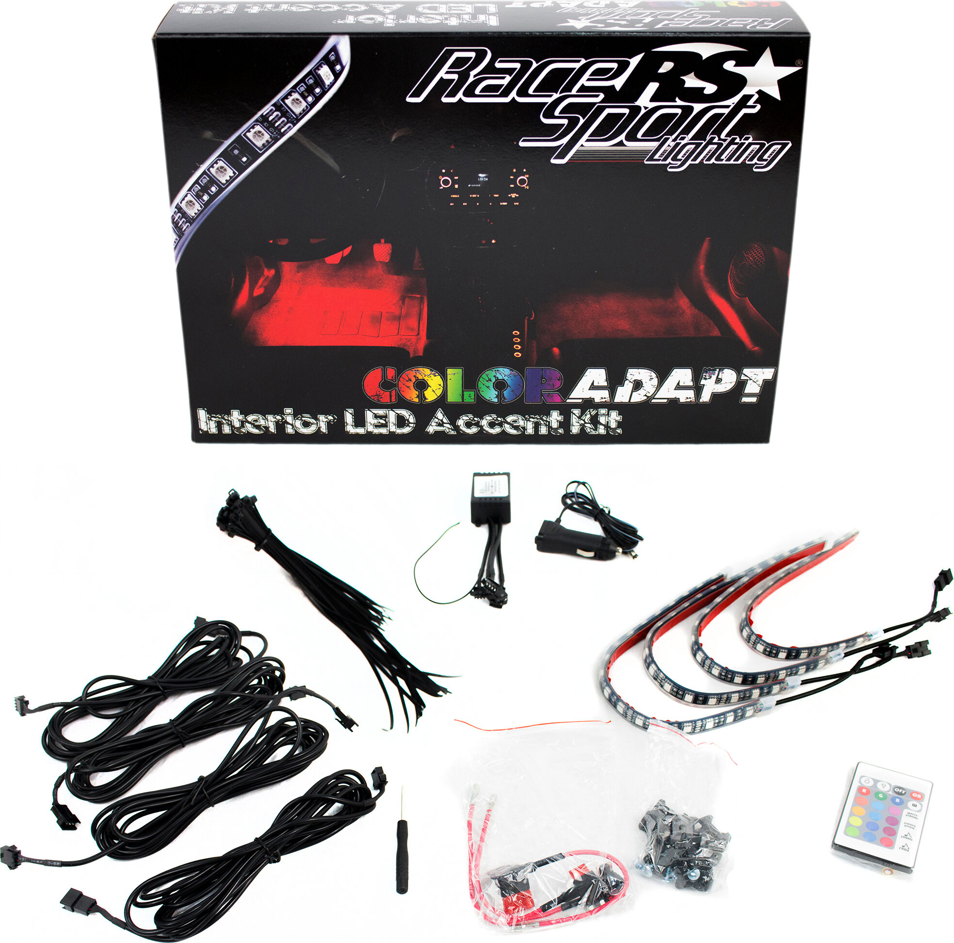 Race Sport Lighting Race Sport ColorADAPT Interior LED Accent Kit with Key Card, RGB Multi-Color Made in USA