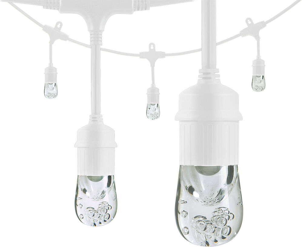 Jasco Enbrighten Classic LED Cafe String Lights, White, 48' Acrylic