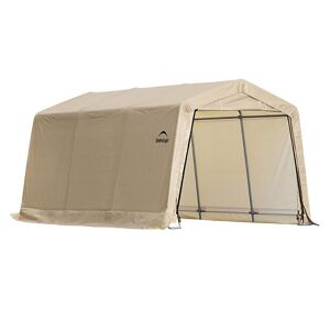 Shelterlogic Auto Shelter 10 x 20, Peak Style Frame, Sandstone Cover in Tan