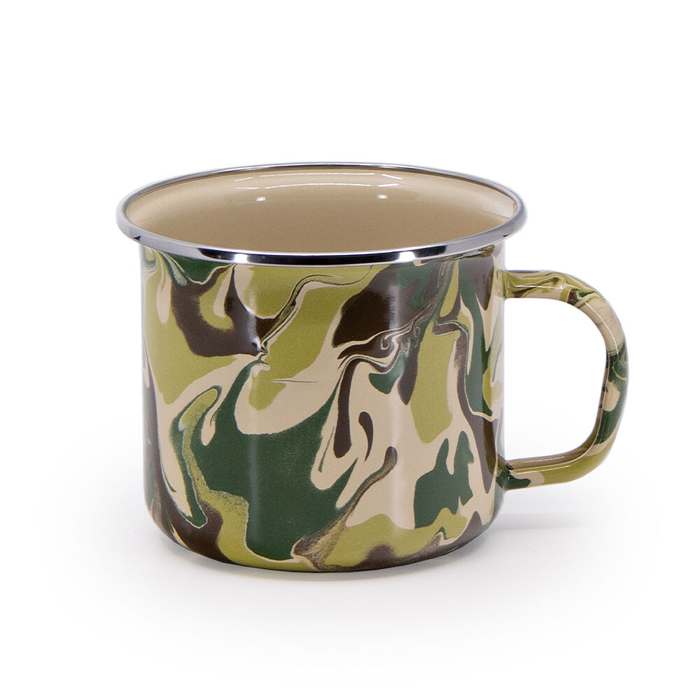 Photos - Mug / Cup Golden Rabbit Enamelware Set of 4 Camouflage 24- oz Grande Mugs cm28s4
