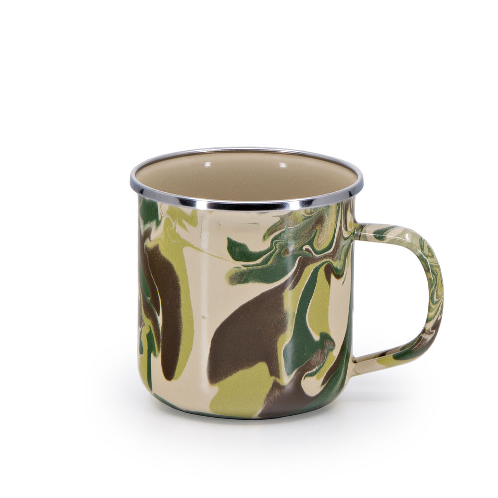 Photos - Mug / Cup Golden Rabbit Enamelware Set of 4 Camouflage 12- oz Adult Mugs cm05s4
