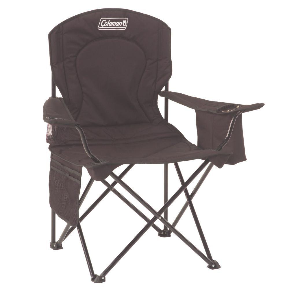 Coleman Quad Chair with Cooler in Black