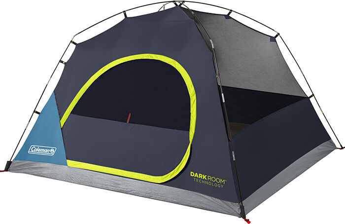 Coleman Dark Room Skydome 4-Person Camping Tent, Blue