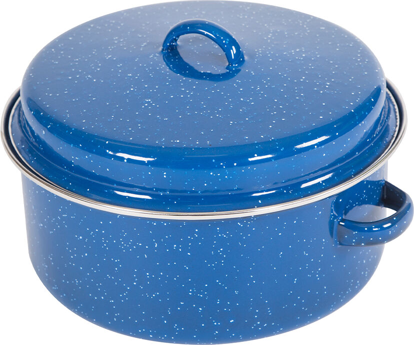 Stansport Enamel 5-Quart Cook Pot with Lid in Blue