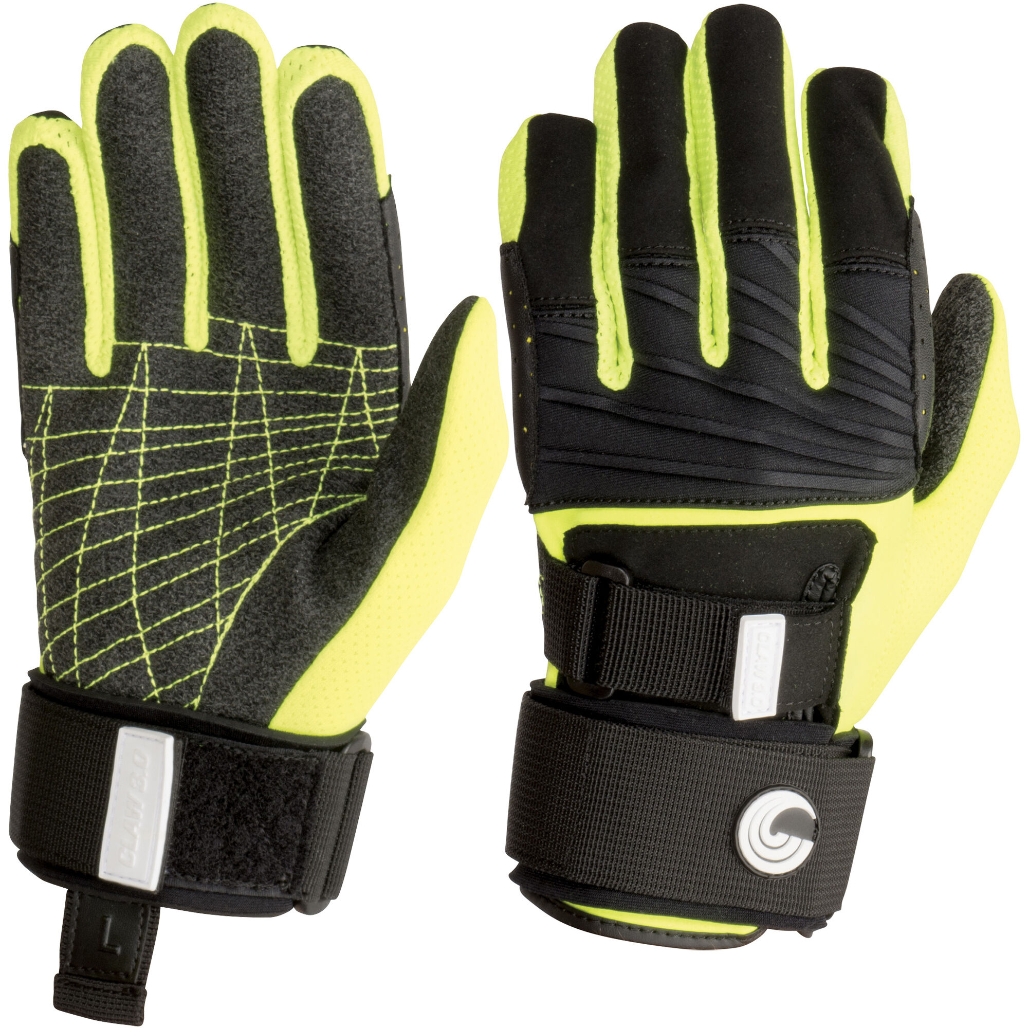 Connelly Claw Waterski Glove - Black/Yellow - M in Pink