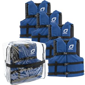 Overton's Universal Adult Life Jackets 4-Pack, Blue