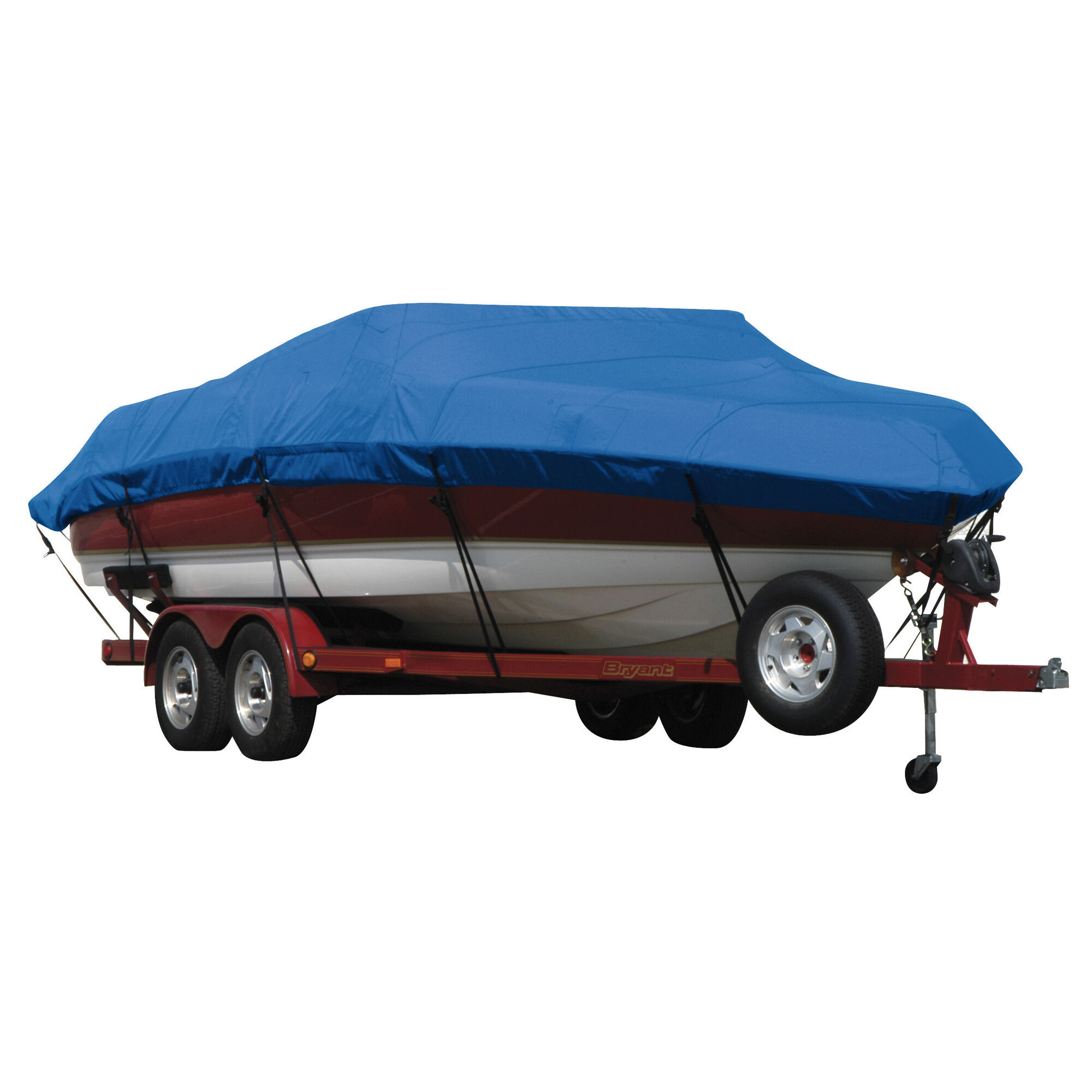 Covermate Exact Fit Sunbrella Boat Cover for Larson All American 170 All American 170 Bowrider O/B. Pacific Blue Acrylic