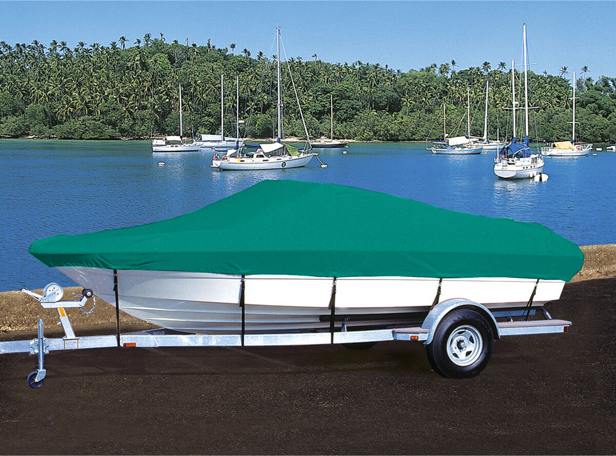 Taylor Made Trailerite Hot Shot Cover for 92-01 Tige 2050 I Closed Bow WS I/O Boat Cover in Teal Polyester