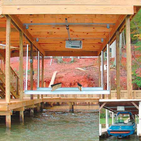 Doozie Boat Lifts Doozie Boat House 4000-lb. Center Mount Kit With Overhead Beams