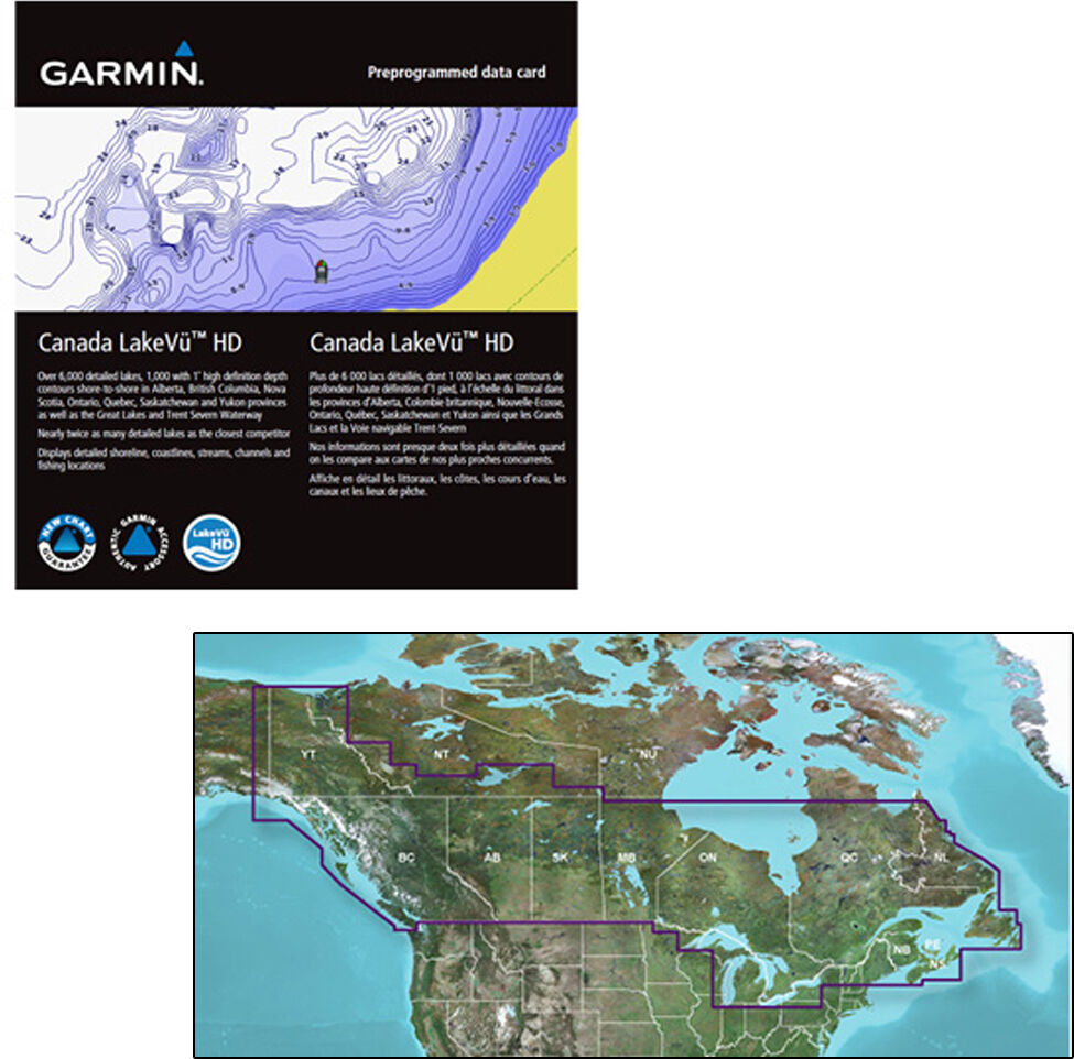 Garmin Canada LakeVu HD MicroSD/SD Card For GPSMAP Series Montana/Oregon