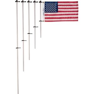 Taylor Made Flag Pole with Charlevoix Flag Clips 3/4" diameter 24" flag staff