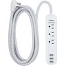 Philips 3-Outlet Grounded 10' Extension Cord with 3 USB Ports in White