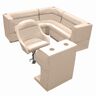 TOONMATE Deluxe Pontoon Furniture w/ Toe Kick Base - Rear Group 4 Package, Sand