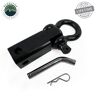 Overland Vehicle Systems Receiver Mount Recovery Shackle, 3/4", 4.75 Tons in Black