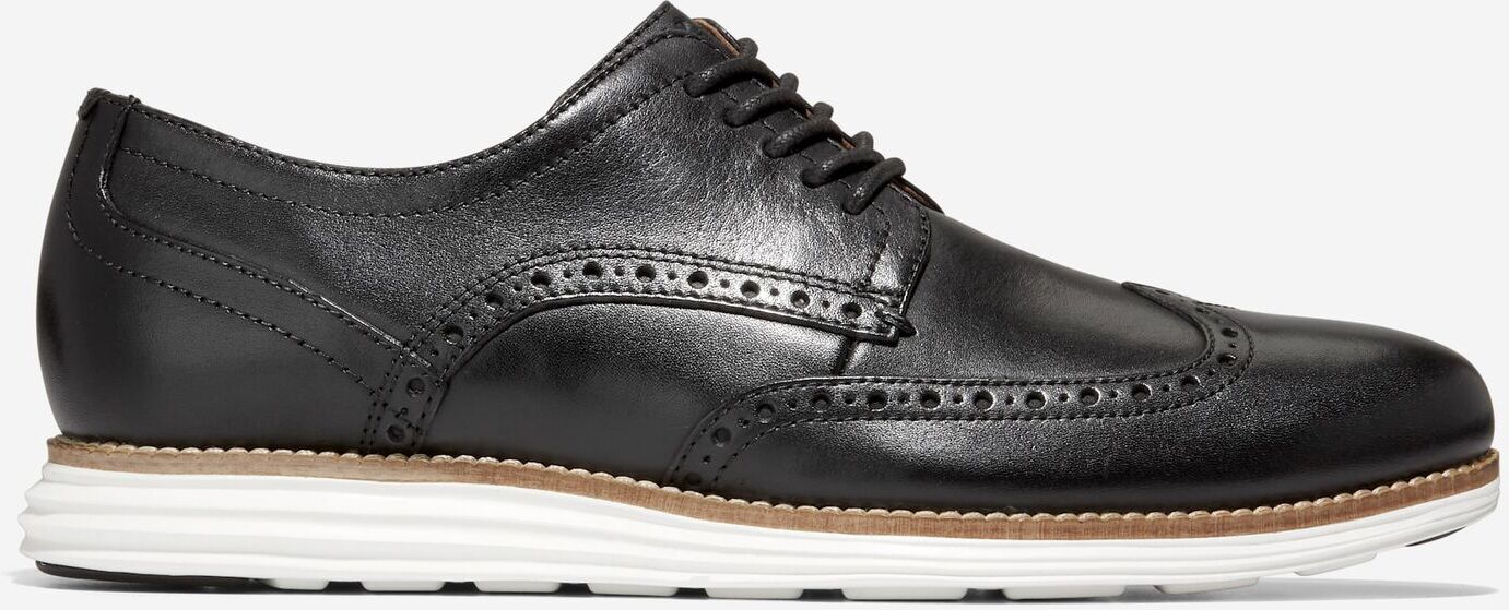 Cole Haan Men's ØriginalGrand Wingtip Oxford - Black-White - Size: 9