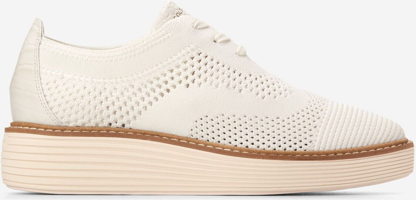 Cole Haan ØriginalGrand Platform Stitchlite Oxford - Ivory Stitchlite-Croc Print-Sandollar - Size: 10.5