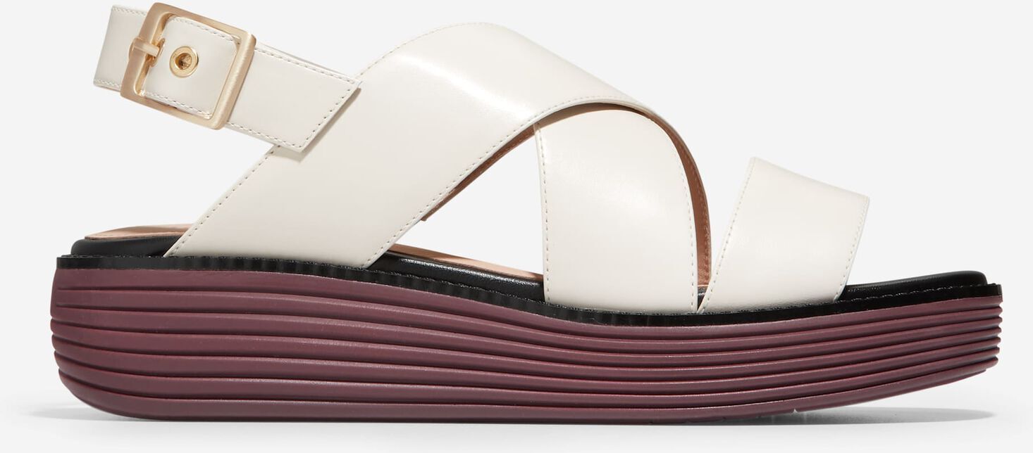 Cole Haan ØriginalGrand Platform Sandal - Ivory-Bloodstone - Size: 7.5