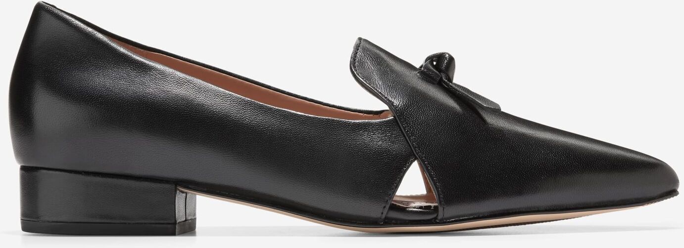 Cole Haan Women's Viola Skimmer Flat - Black Leather - Size: 6.5