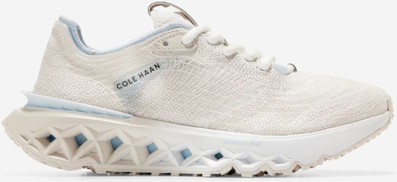 Cole Haan Women's 5.ZERØGRAND Embrostitch Running Shoe - White-Heather-White Sand - Size: 7