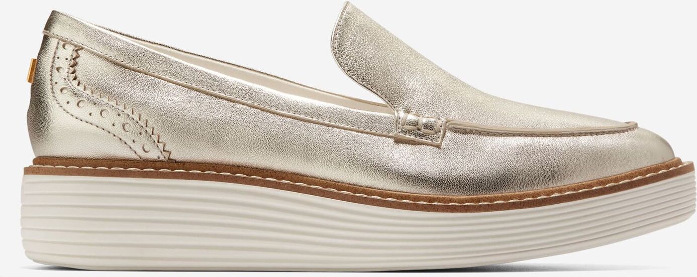 Cole Haan ØriginalGrand Platform Venetian Loafer - Soft Gold-Ivory - Size: 6.5