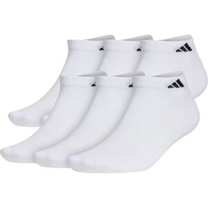 adidas Men's Athletic Cushioned Low Cut Socks- 6 Pack, White