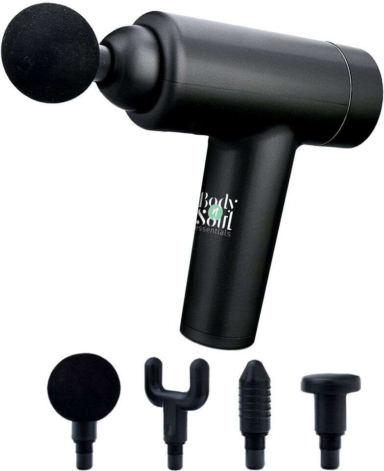 Pursonic BODY N SOUL ESSENTIAL S 6-Speed USB Rechargeable Deep Tissue Percussion Massage Gun - Silver