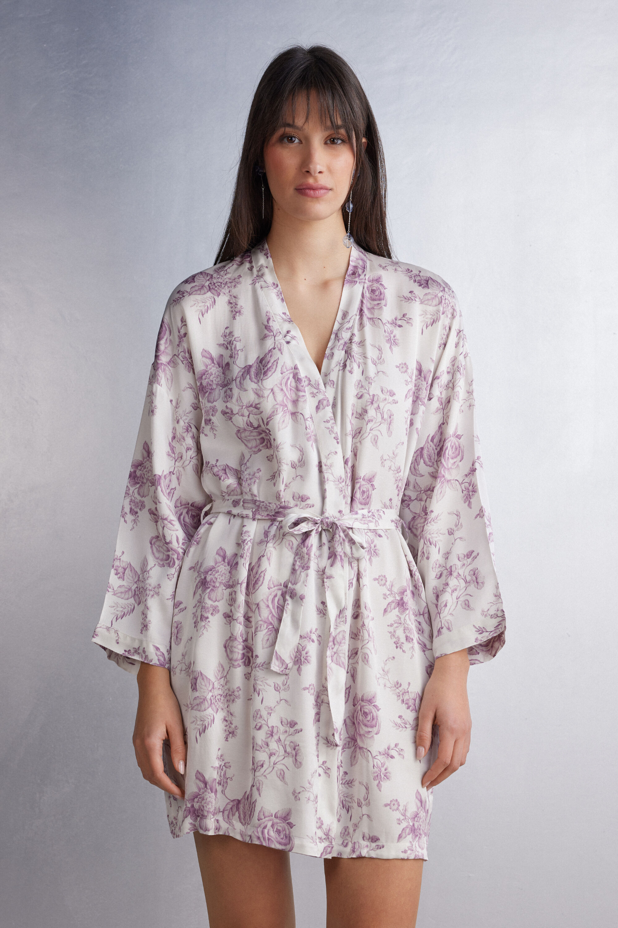 Intimissimi Graceful Simplicity Satin Kimono Woman Print Size M/L