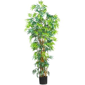 nearly natural 6-ft. Silk Fancy Bamboo Tree, Multicolor - Size: One Size