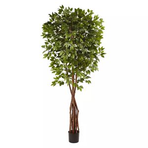 nearly natural Deluxe Artificial Ficus Tree, Green - Size: One Size