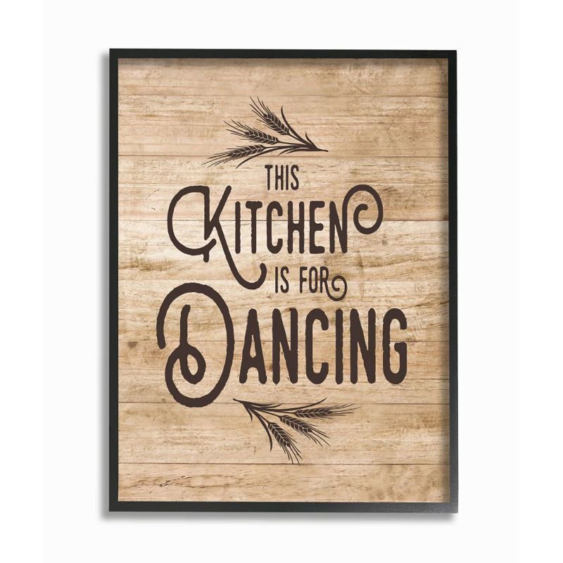 Stupell Home Decor Kitchen Dancing Framed Canvas Wall Art, Multicolor, 24X30 - Size: 24X30