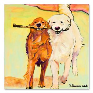 Trademark Fine Art ''Stick with Me'' 24" x 24" Canvas Wall Art by Pat Saunders-White, Yellow, 24 X 24 - Size: 24 X 24