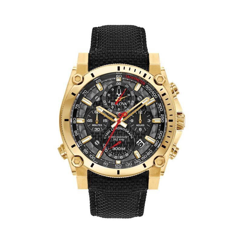 Bulova Men's Precisionist Sport Champlain Chronograph Watch - 97B178, Black - Size: One Size