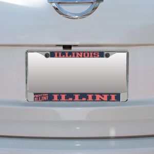 Unbranded Illinois Fighting Illini Small Over Large Mega License Plate Frame, Multicolor - Size: One Size