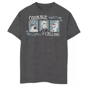 Licensed Character Boys 8-20 Disney Frozen 2 Courage Is Calling Sven Kristoff Olaf Trio Tee, Boy's, Size: Large, Dark Grey - Size: Large