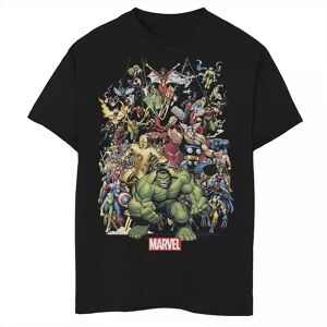 Marvel Boys 8-20 Marvel D23 Exclusive Franchise Superhero Collage Graphic Tee, Boy's, Size: Small, Black - Size: Small