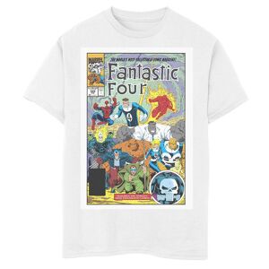 Marvel Boys 8-20 Marvel D23 Exclusive Fantastic Four Vintage Comic Book Cover Graphic Tee, Boy's, Size: Small, White - Size: Small
