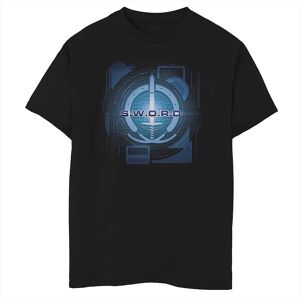 Licensed Character Boys 8-20 Marvel WandaVision S.W.O.R.D. Digital Logo Graphic Tee, Boy's, Size: XS, Black - Size: X Small