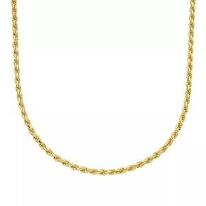 A&M 14k Gold 3.5 mm Rope Chain Necklace, Women's, Size: 24", Yellow - Size: 24"