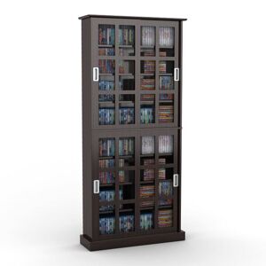 Atlantic Windowpane Espresso Multimedia Cabinet, Brown, Furniture - Size: Furniture