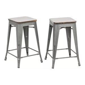 Rio Cormac 24 In. Square Seat Stool 2-Piece, Grey - Size: One Size