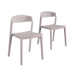 Cosco Indoor / Outdoor Ribbon Back Stacking Resin Dining Chair 2-Piece Set, Pink - Size: One Size